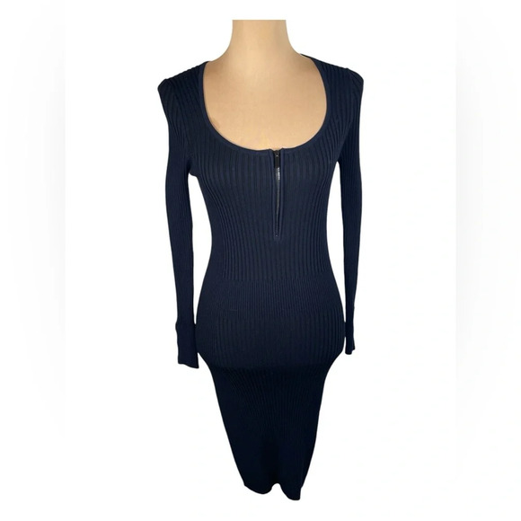 Cache Long Sleeve Blue Bodycon Dress‎ Small - Picture 1 of 8